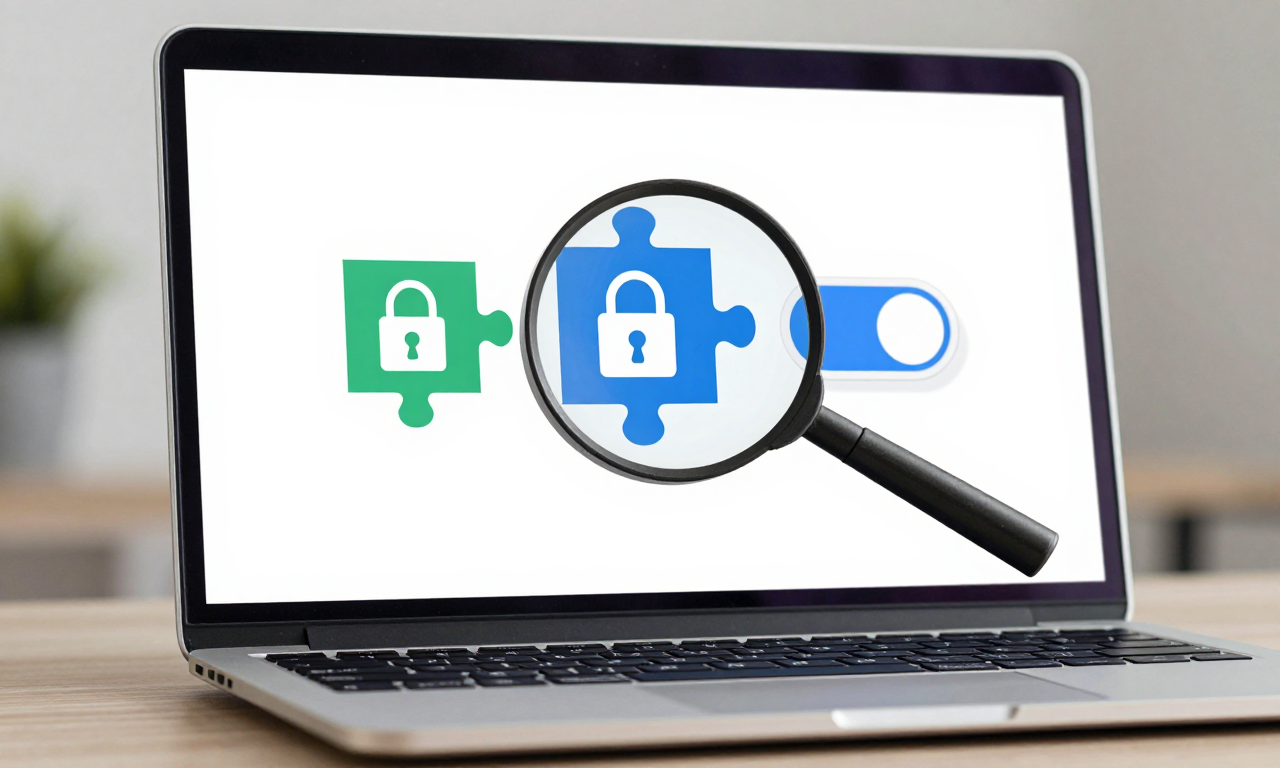 Magnifying glass and browser-extension tokens for a permissions audit